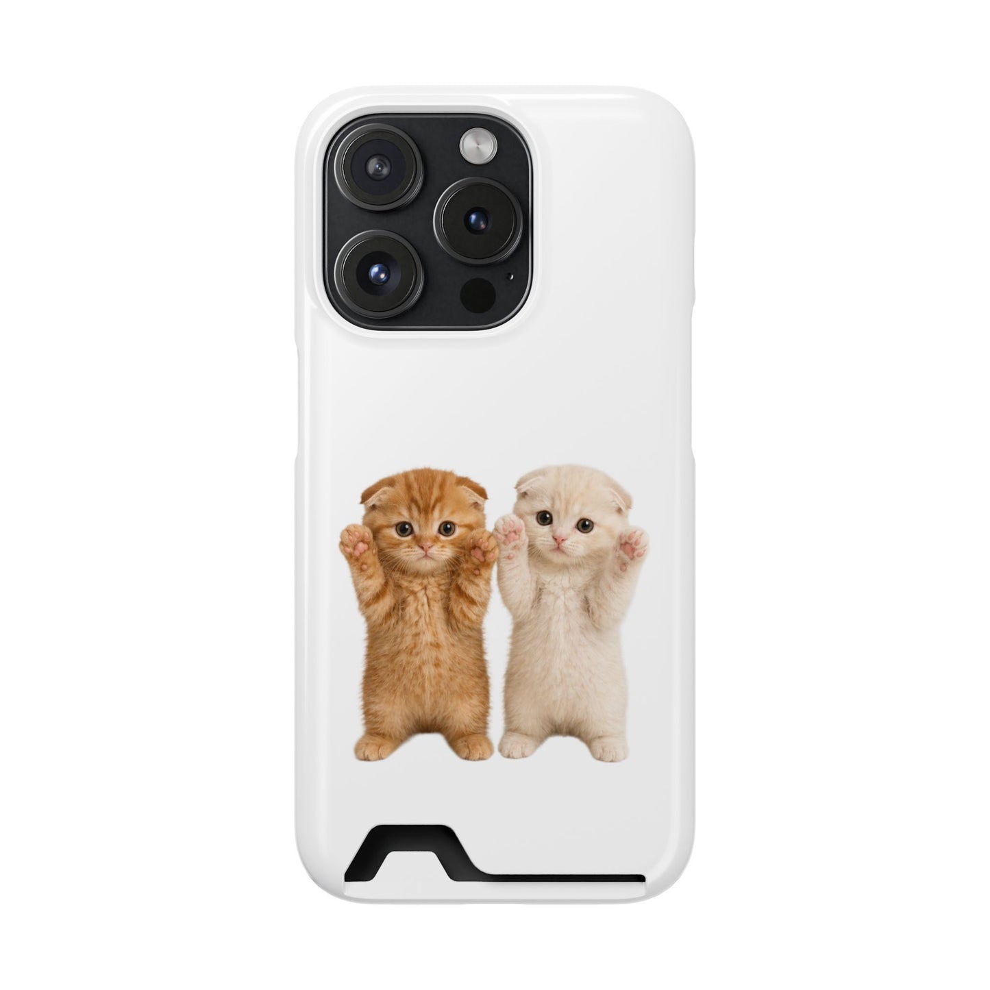 Cute Kittens Phone Case with Card Holder
