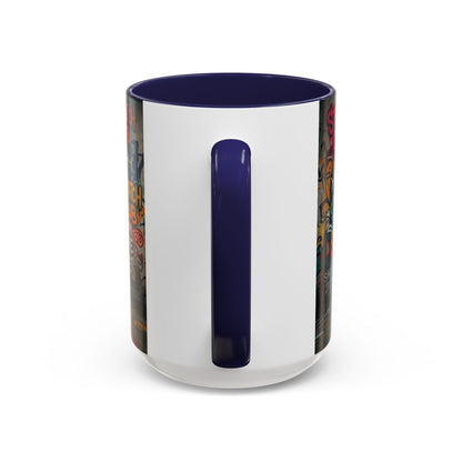 Graffiti Meow Squad Accent Coffee Mug — Cute Kittens ‘Purr-ject’ Street Art Design (11/15oz)