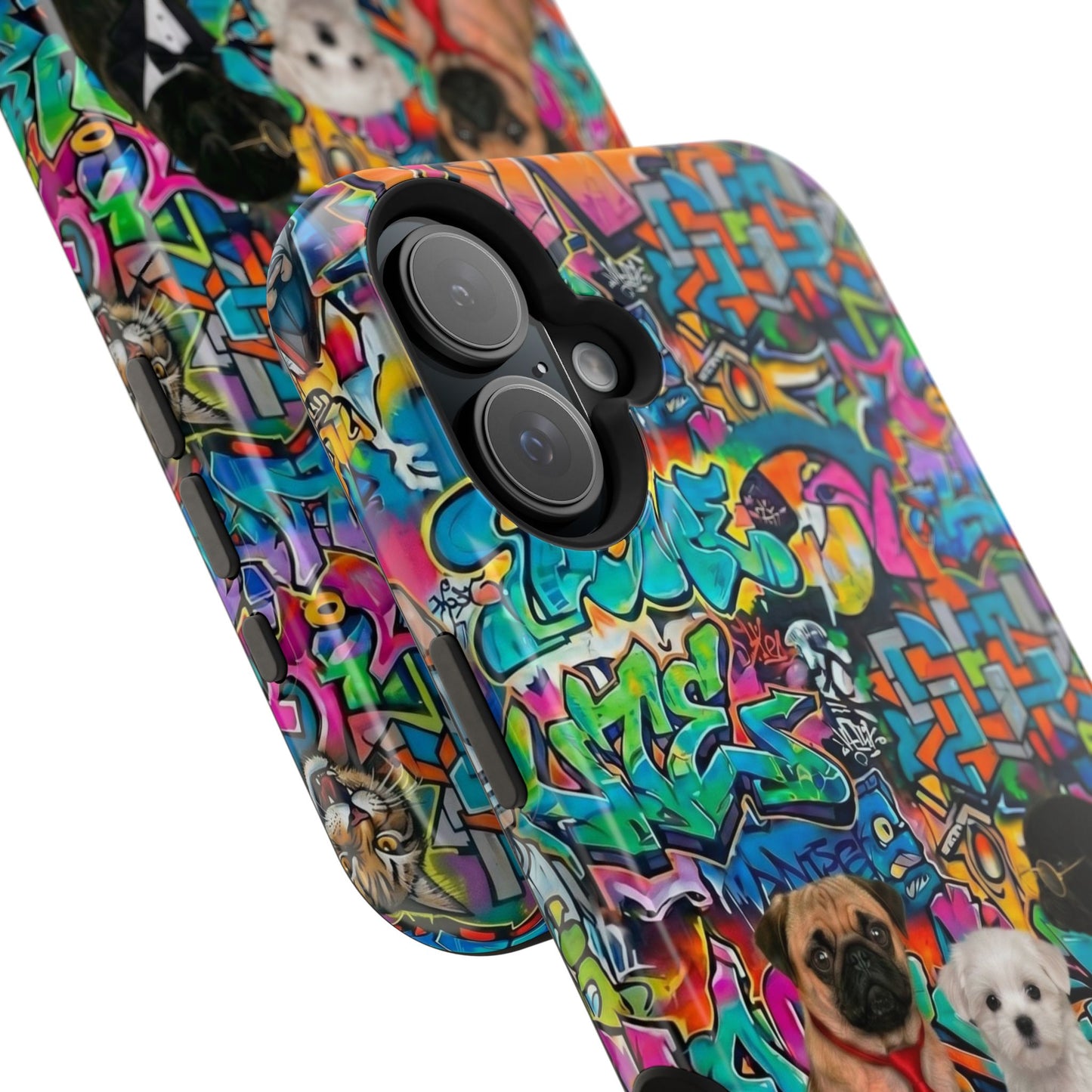Puppy Squad Graffiti Phone Case — Impact-Resistant Protective Case