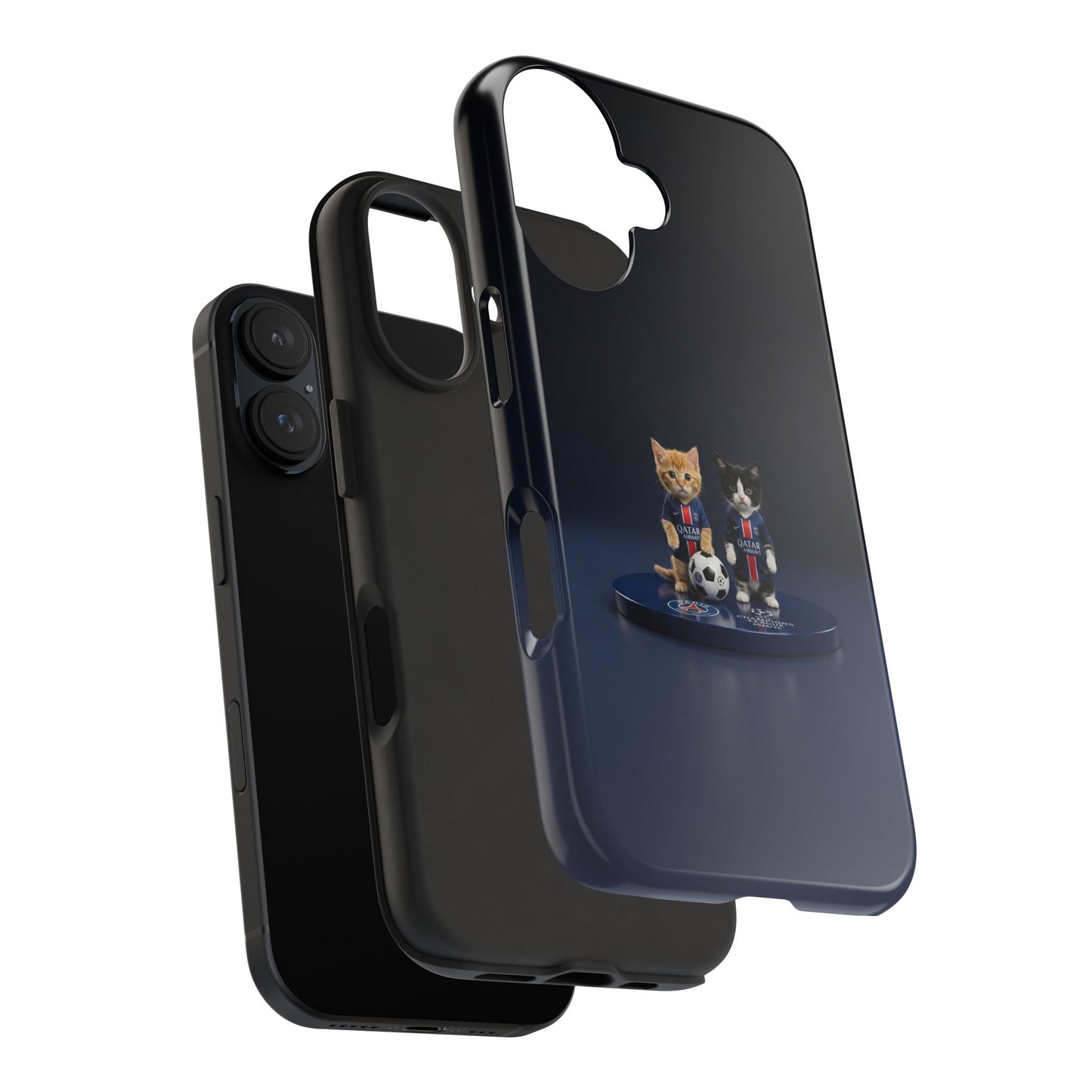 Phone Case — Cute Soccer Cats Design (Kawaii Kitten Football Fans)
