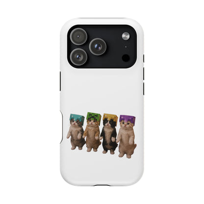 Dancing Kittens Minecraft Helmet Magnetic Impact-Resistant Phone Case