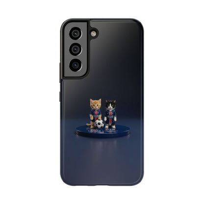 Phone Case — Cute Soccer Cats Design (Kawaii Kitten Football Fans)