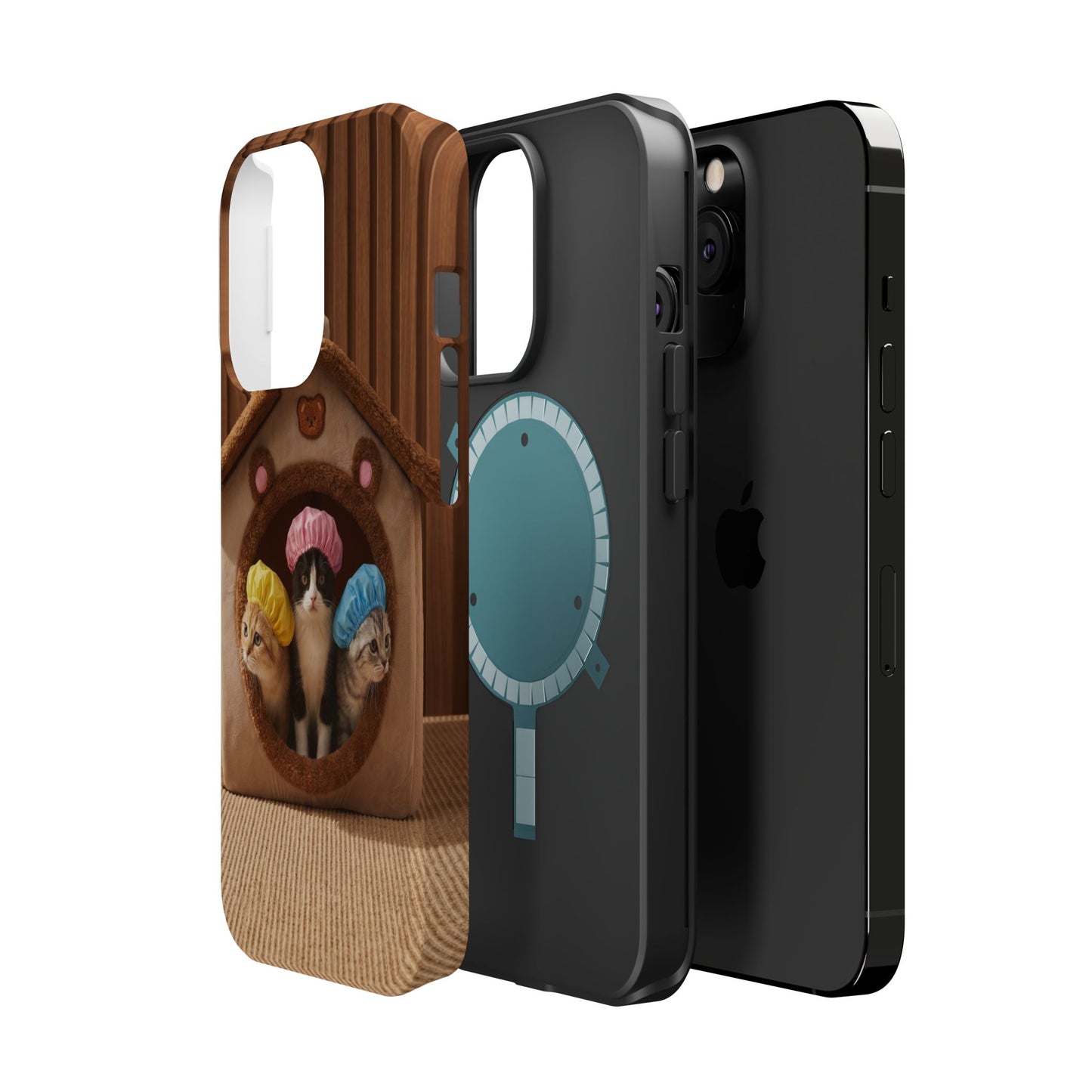 Cute Kittens in Cozy House Phone Case — Magnetic Impact-Resistant Case