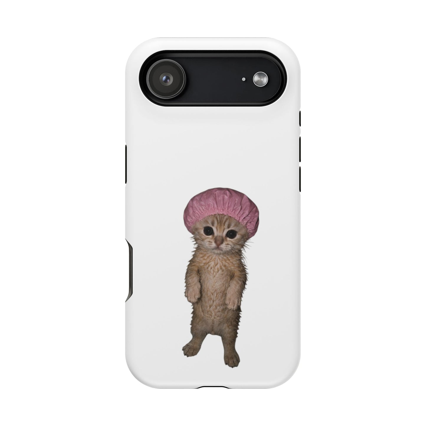 Cute Kitten in Shower Cap  Magnetic Impact-Resistant