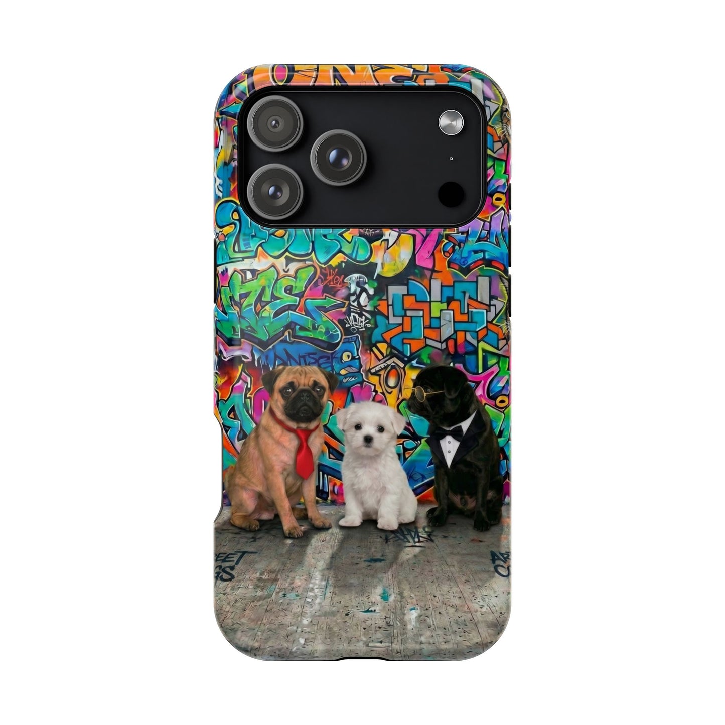Puppy Squad Graffiti Phone Case — Impact-Resistant Protective Case