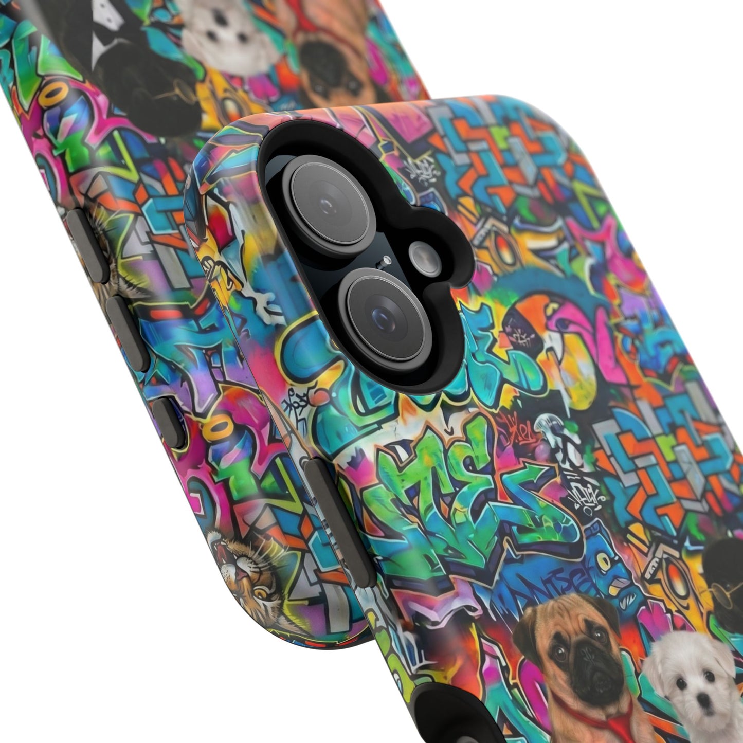Puppy Squad Graffiti Phone Case — Impact-Resistant Protective Case