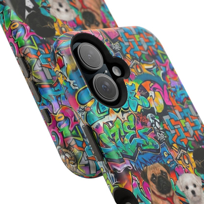 Puppy Squad Graffiti Phone Case — Impact-Resistant Protective Case
