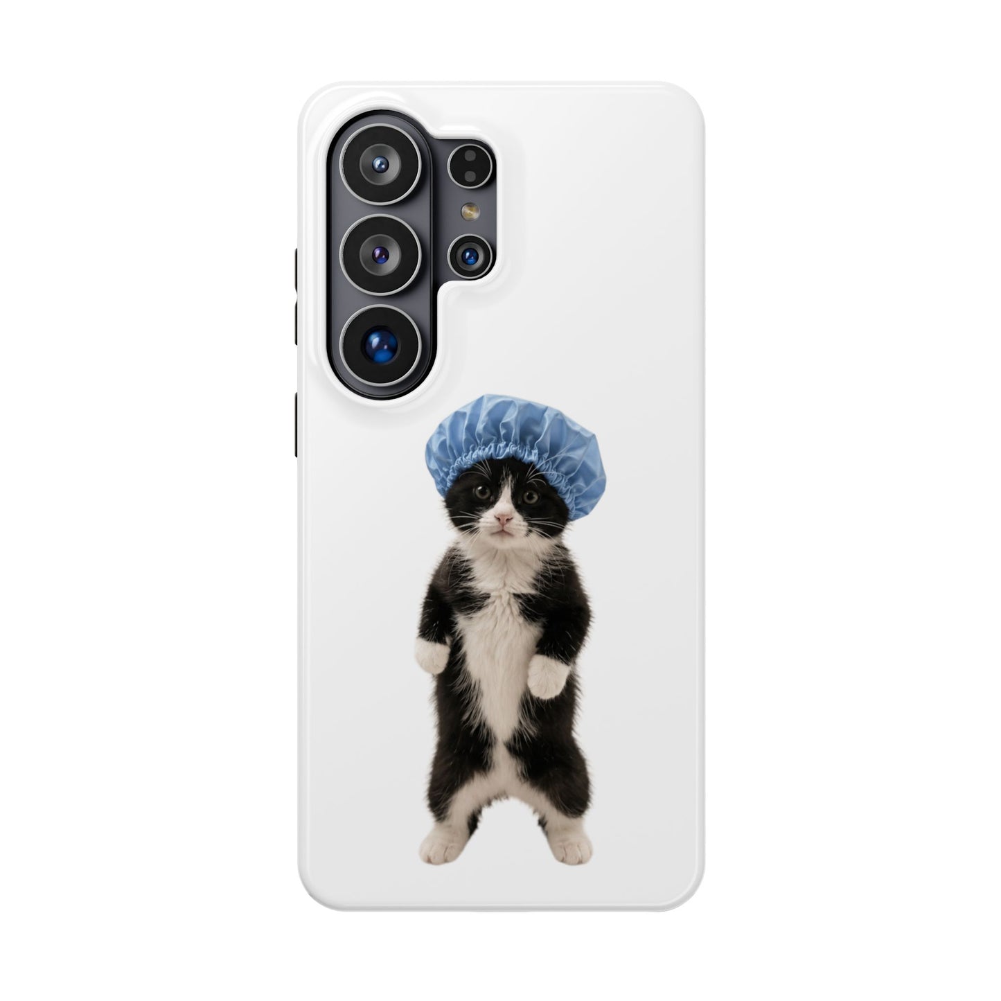 Cute Cat in Shower Cap Magnetic Impact-Resistant Phone Case