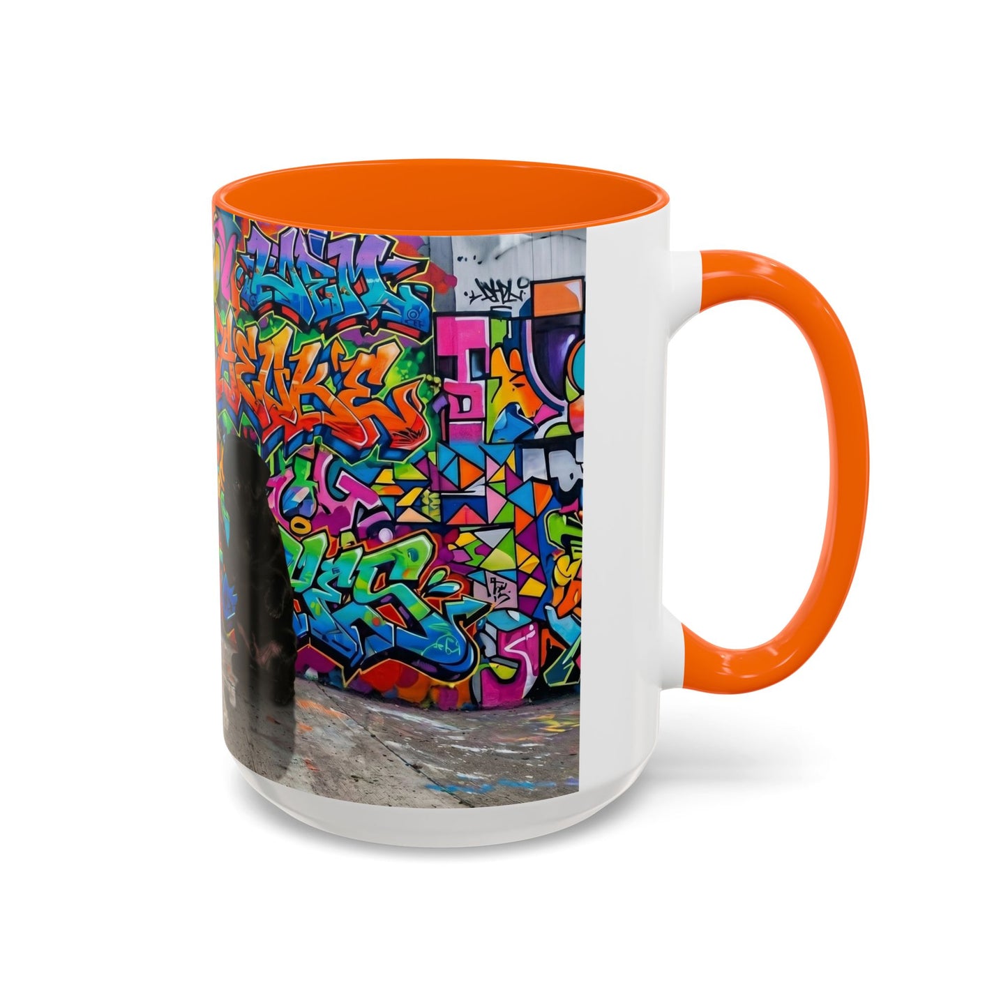 Graffiti Pug Coffee Mug — Colorful Street Art Accent Mug (11/15oz)