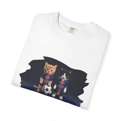 Cat Soccer Players T‑Shirt — Cute Kitten Football Graphic Tee