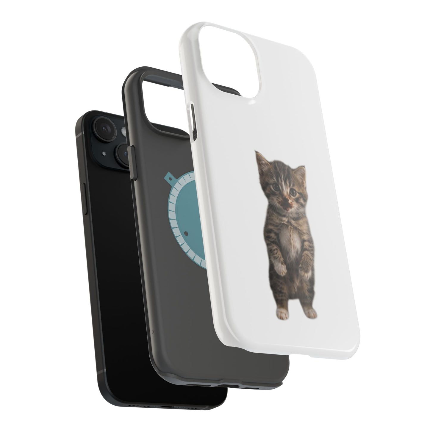Cute Standing Kitten Magnetic Impact-Resistant Phone Case