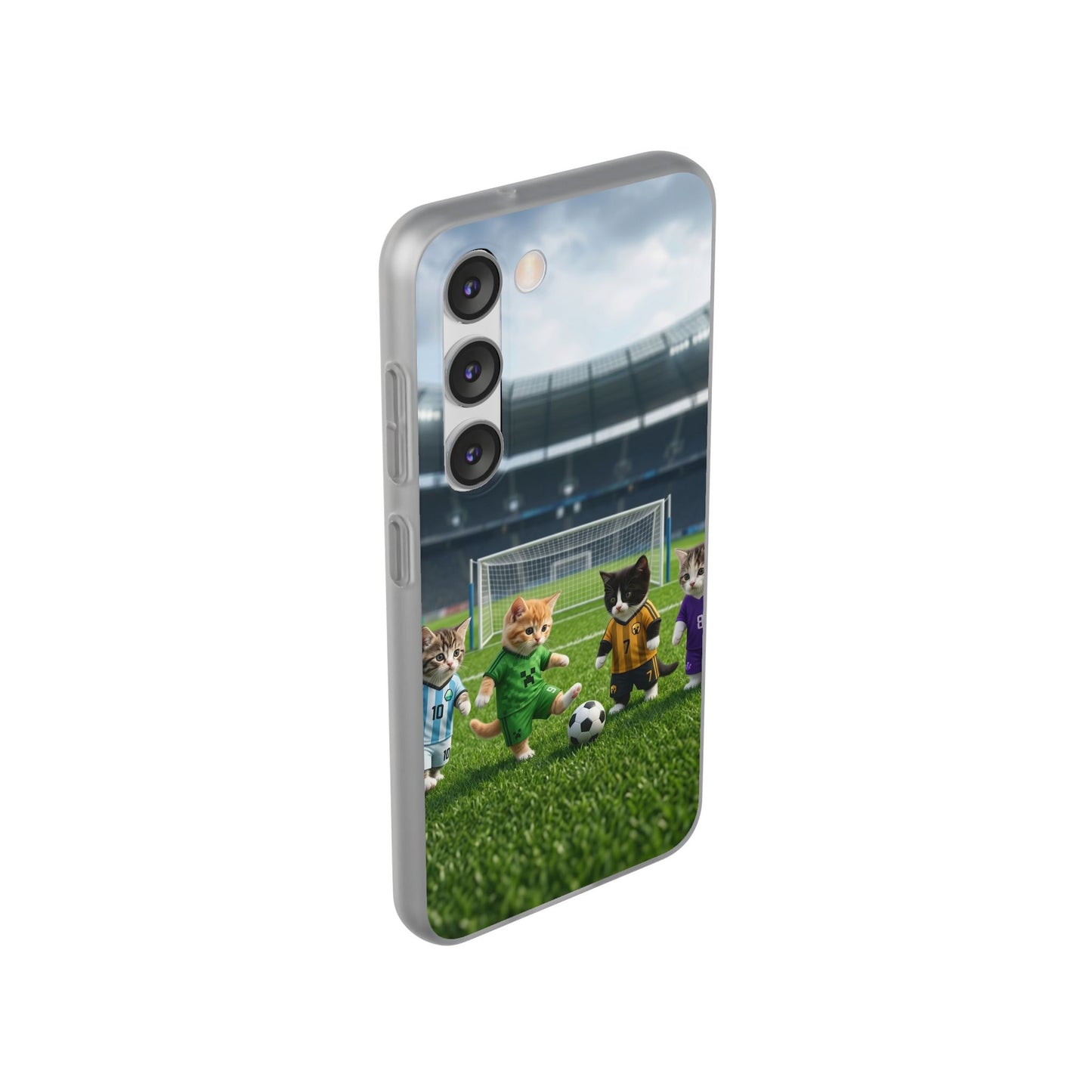 Cute Soccer Cats Phone Case — Kawaii Football Kit iPhone Cover