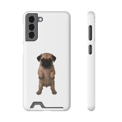 Cute Standing  Pug Card Holder Phone Case