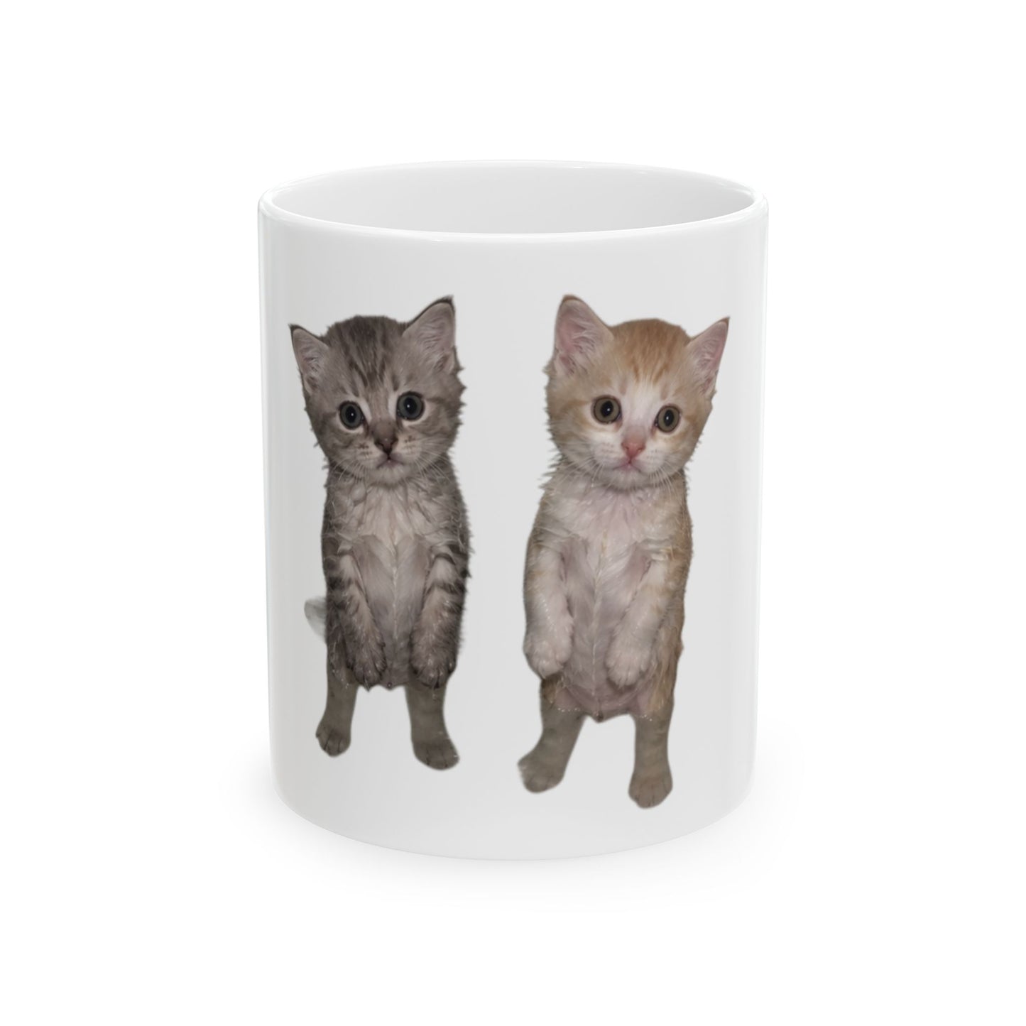 Cute Standing Kittens Ceramic Mug  (11oz or 15oz)