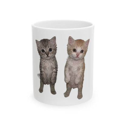 Cute Standing Kittens Ceramic Mug  (11oz or 15oz)