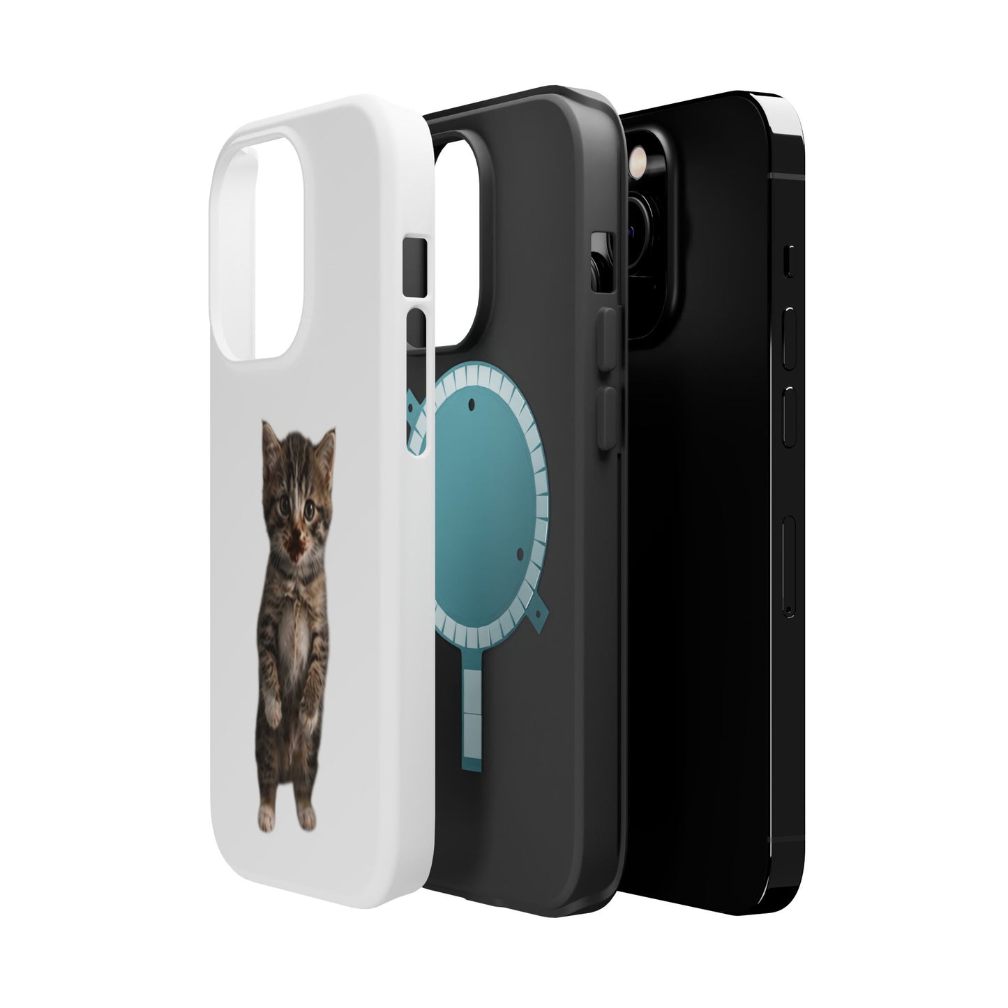 Cute Standing Kitten Magnetic Impact-Resistant Phone Case