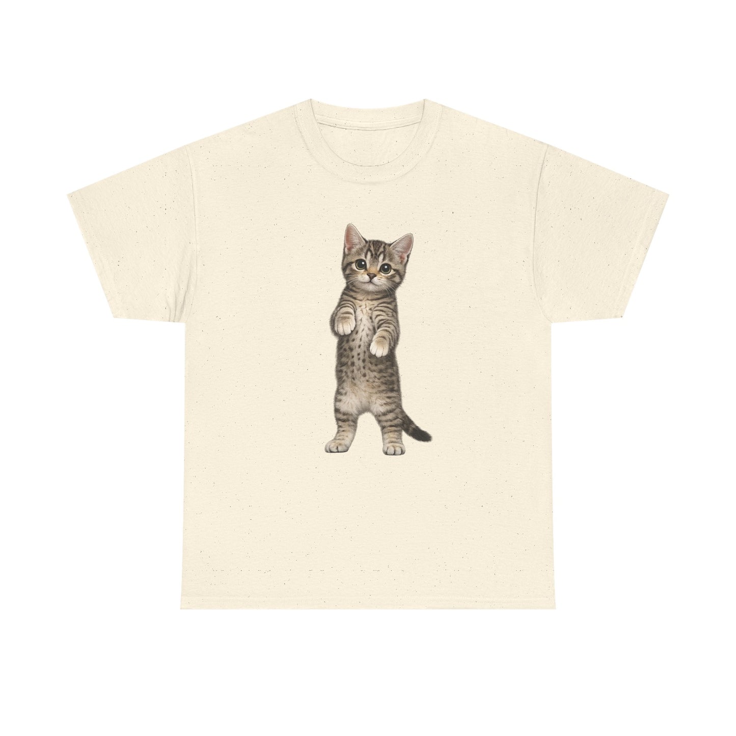 Standing Tabby Kitten T-Shirt — Cute Cat Graphic Tee for Cat Lovers