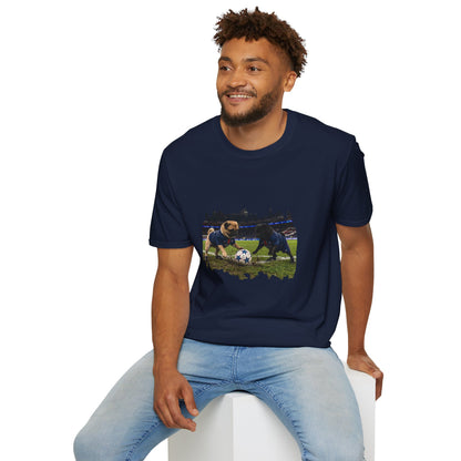 Soccer Puppies T-Shirt — Playful Puppy Soccer Match Tee