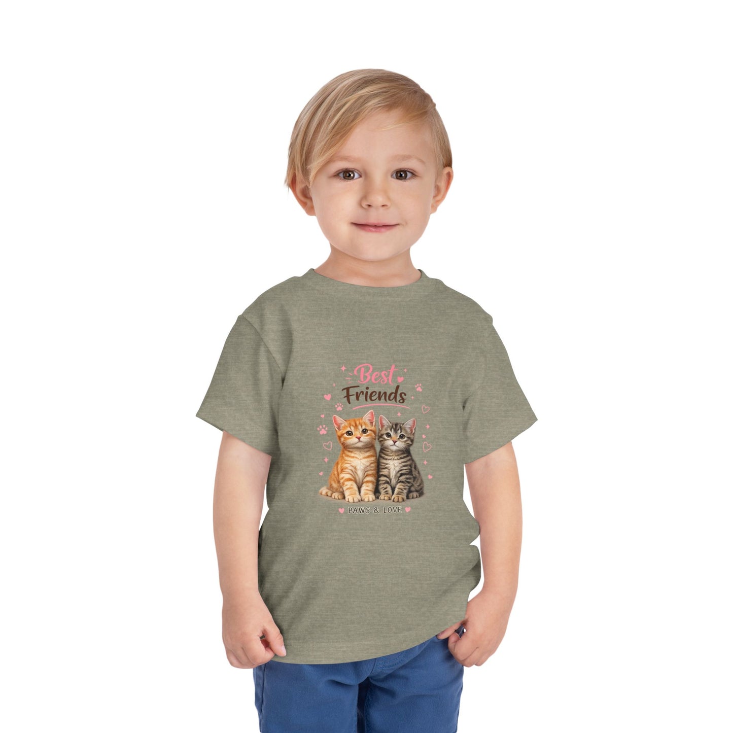 Best Friends Kitten Toddler Tee — Paws & Love Cute Cat Shirt