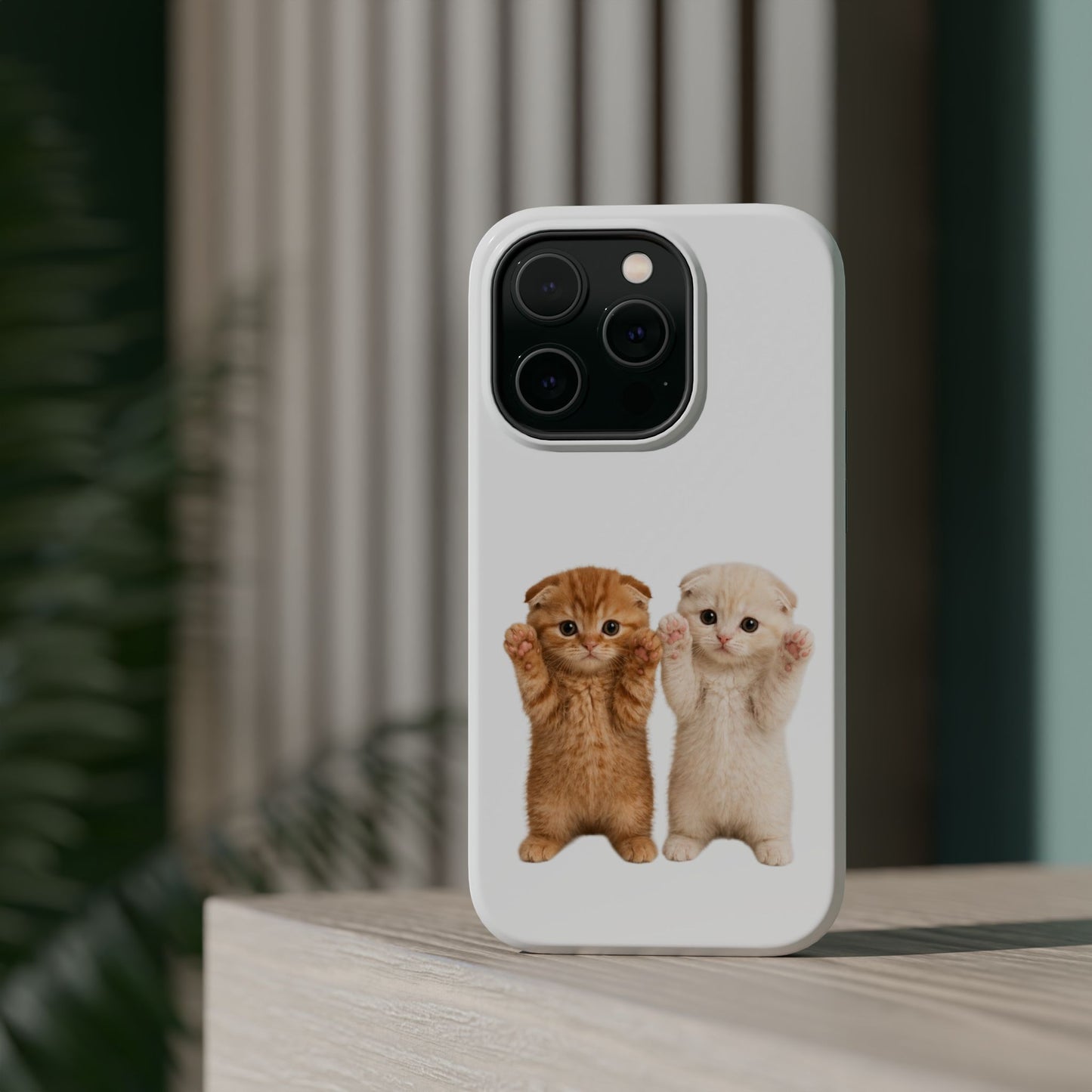 Cute Raising Paws Kittens Magnetic Impact-Resistant  Phone Case