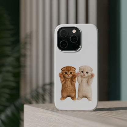 Cute Raising Paws Kittens Magnetic Impact-Resistant  Phone Case