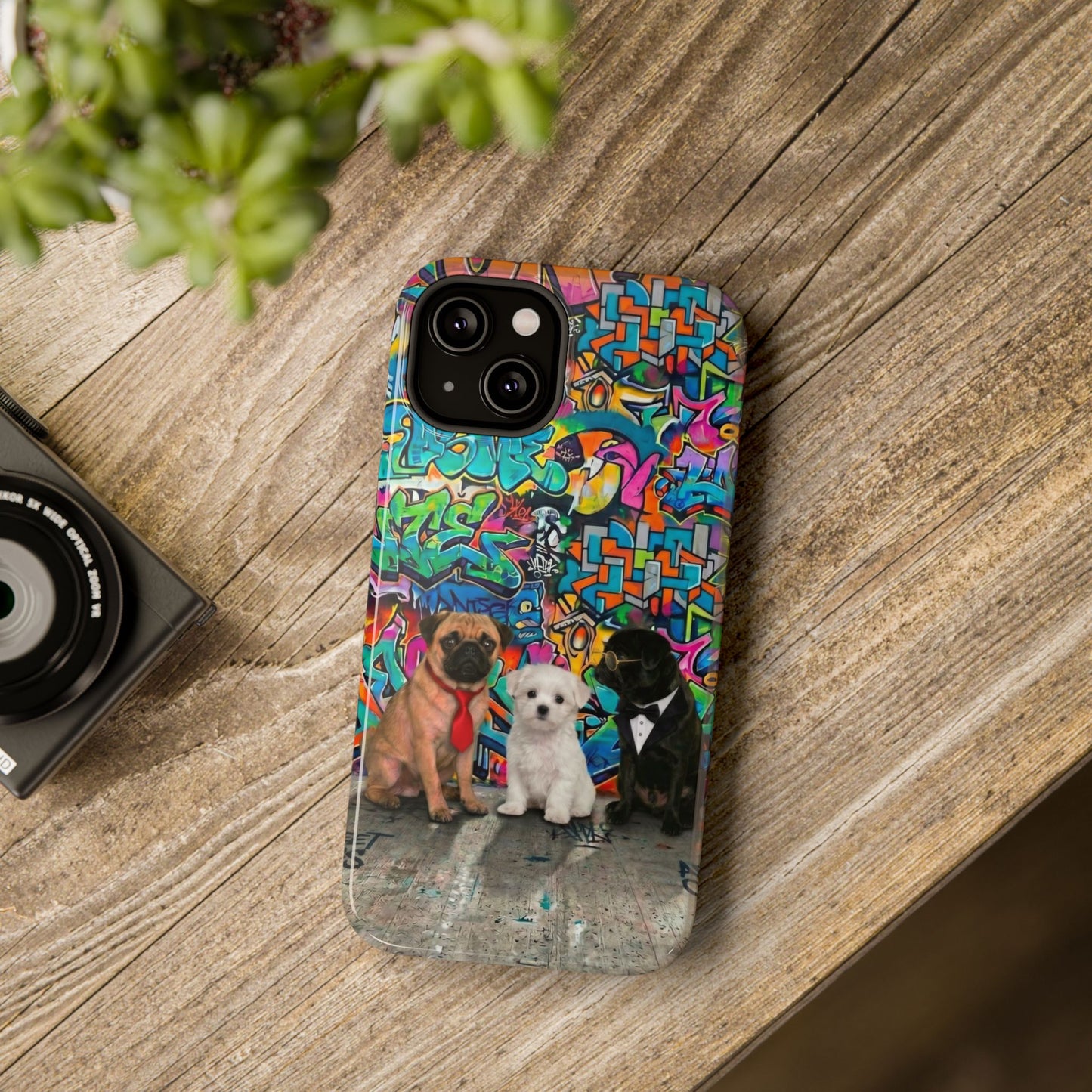 Puppy Squad Graffiti Phone Case — Impact-Resistant Protective Case