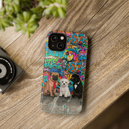 Puppy Squad Graffiti Phone Case — Impact-Resistant Protective Case