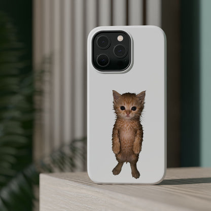 Cute Standing Kitten Magnetic Impact-Resistant Phone Case