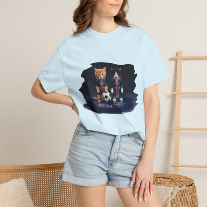 Cat Soccer Players T‑Shirt — Cute Kitten Football Graphic Tee