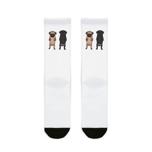 Pug Pair  Crew Socks