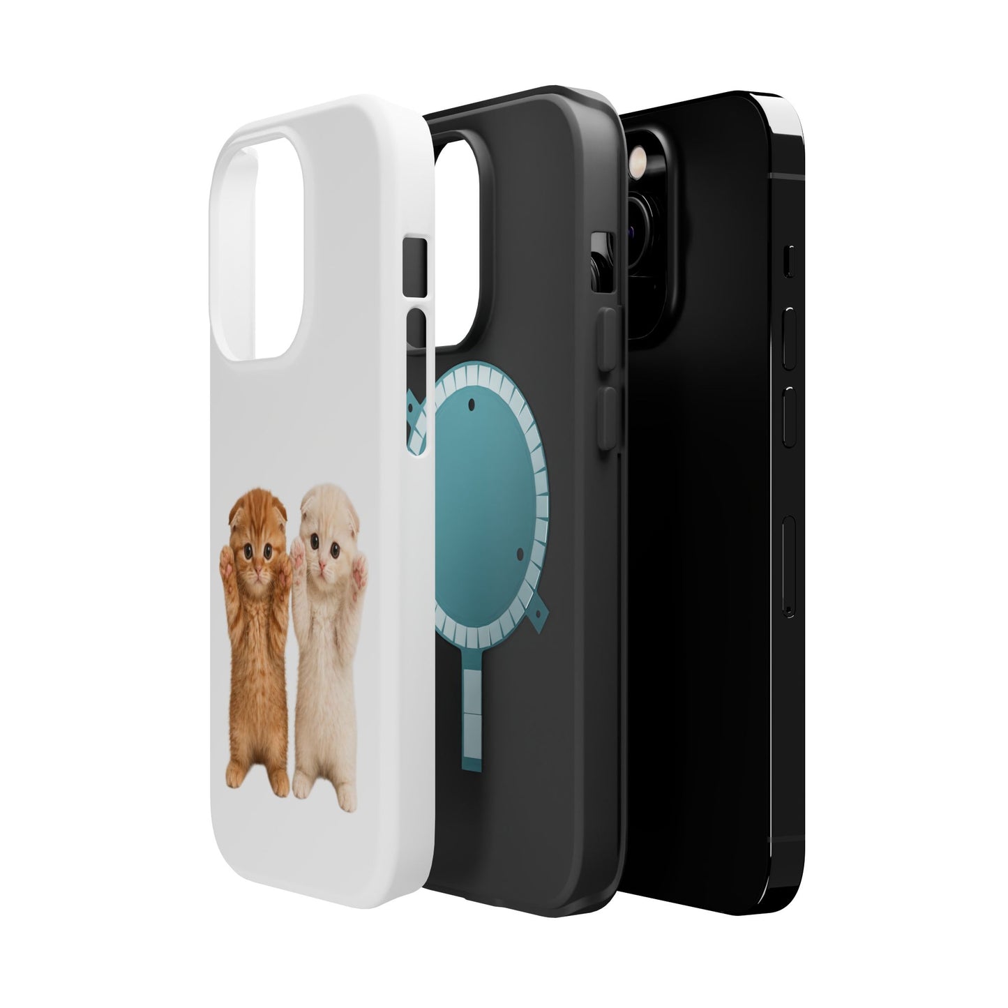 Cute Raising Paws Kittens Magnetic Impact-Resistant  Phone Case