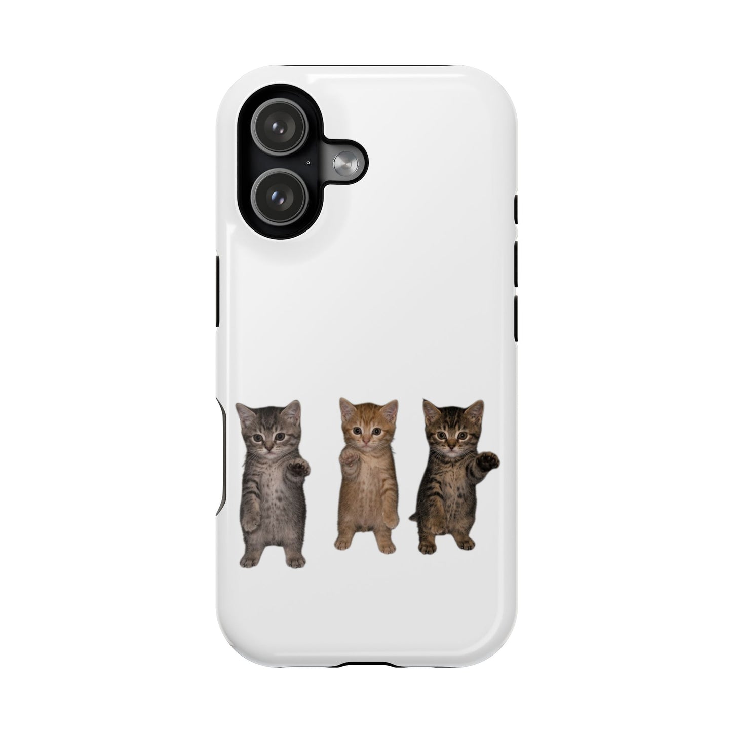 Cute Standing Trio Kittens Dancing Magnetic Impact-Resistant Phone Case