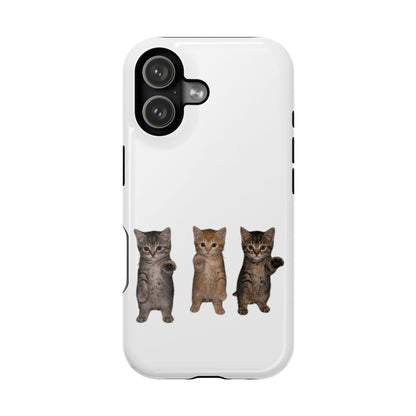 Cute Standing Trio Kittens Dancing Magnetic Impact-Resistant Phone Case