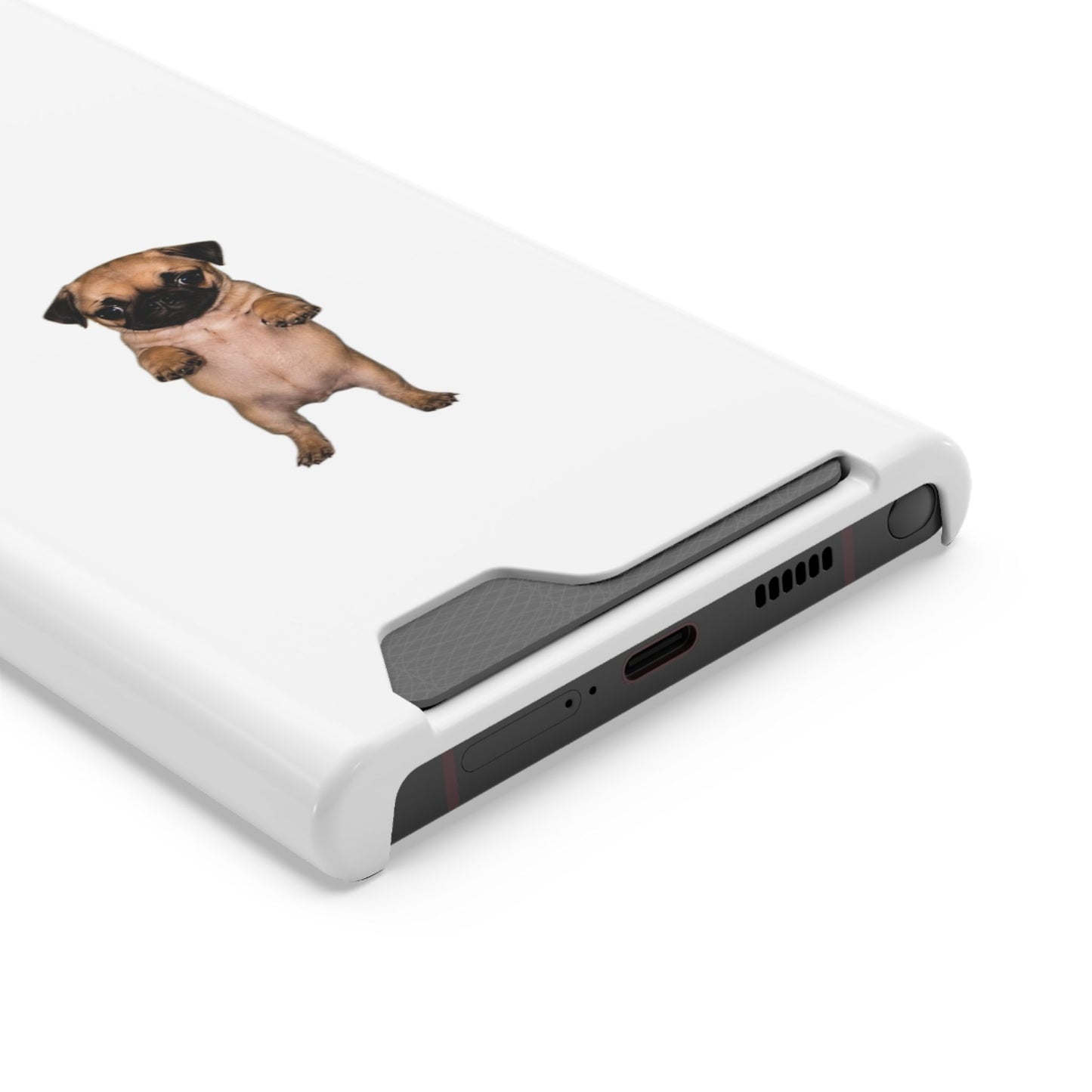 Cute Standing Pug Phone Card Case