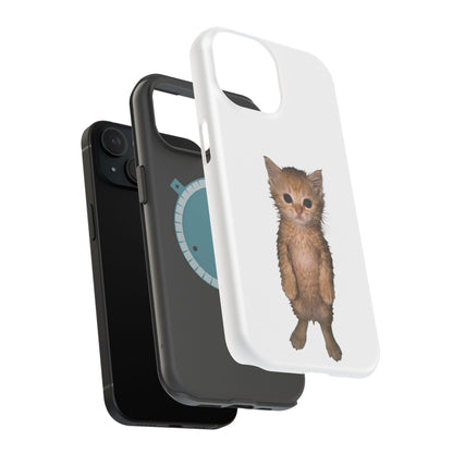 Cute Standing Kitten Magnetic Impact-Resistant Phone Case