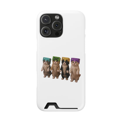 Minecraft Kittens Cat Phone Case with Card Holder