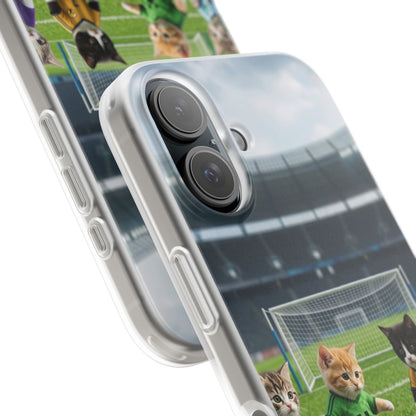 Cute Soccer Cats Phone Case — Kawaii Football Kit iPhone Cover