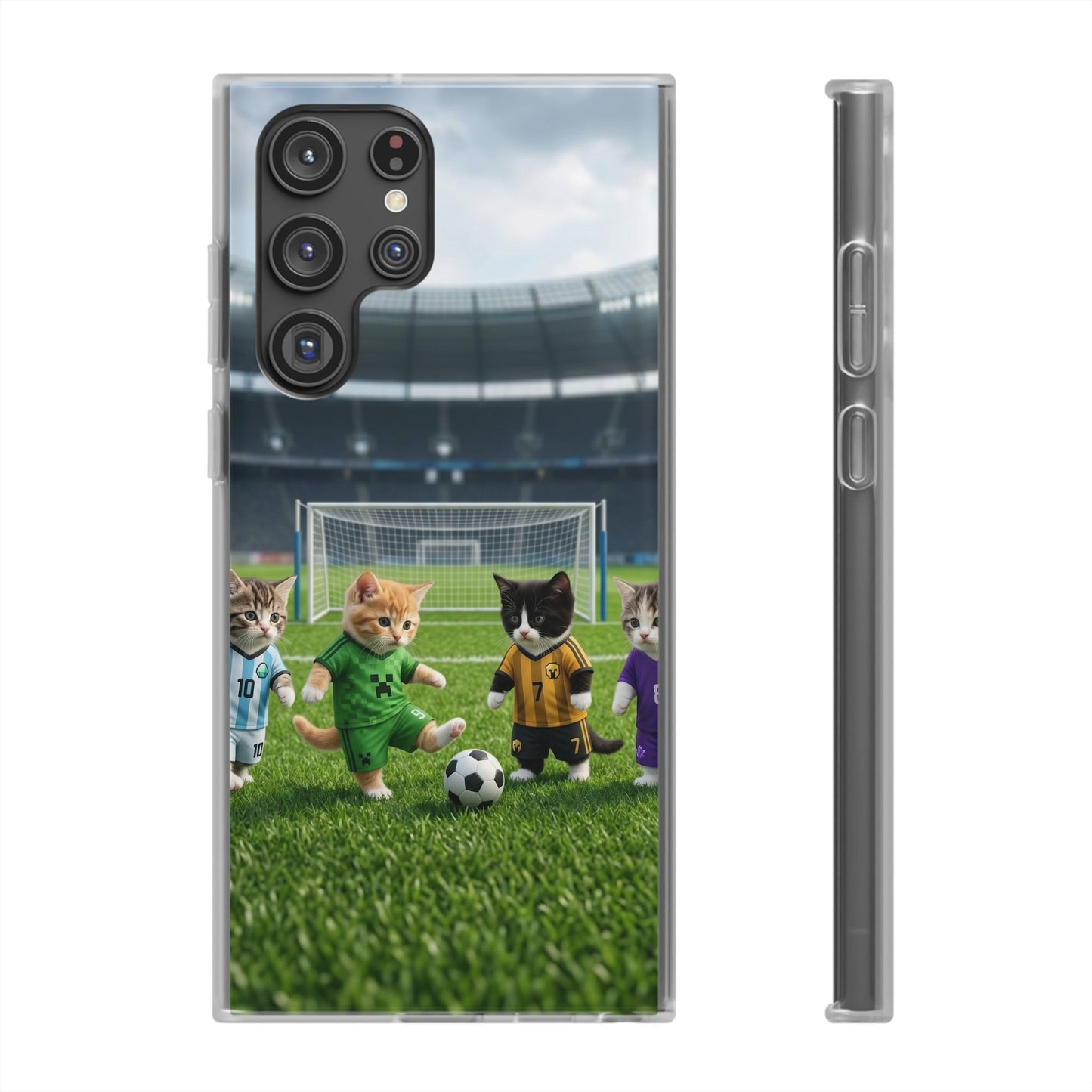 Cute Soccer Cats Phone Case — Kawaii Football Kit iPhone Cover