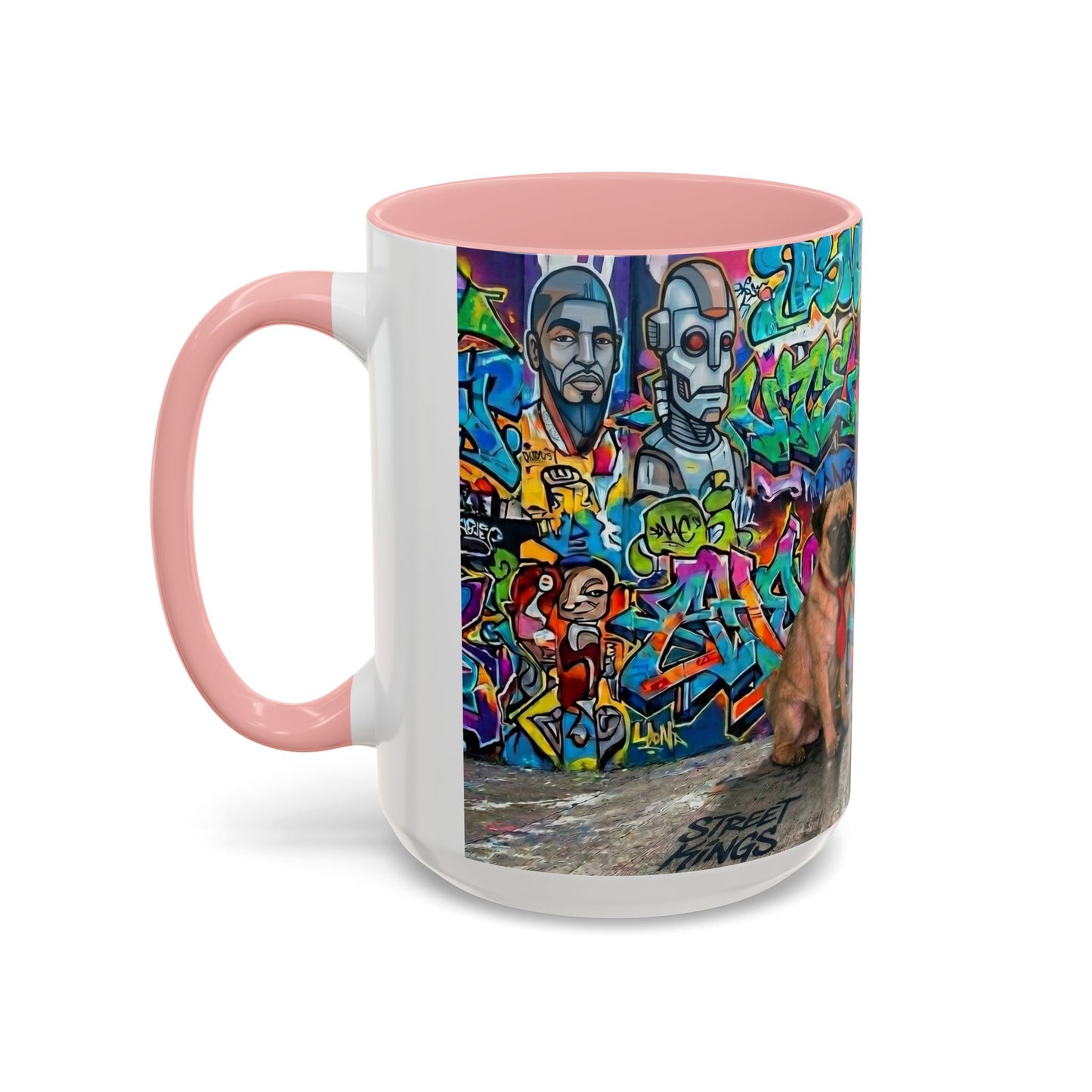 Graffiti Pets Coffee Mug — Colorful Street Art Dog & Cat Accent Mug (11/15oz)