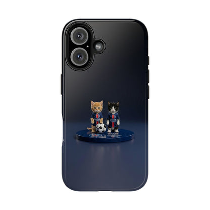 Phone Case — Cute Soccer Cats Design (Kawaii Kitten Football Fans)