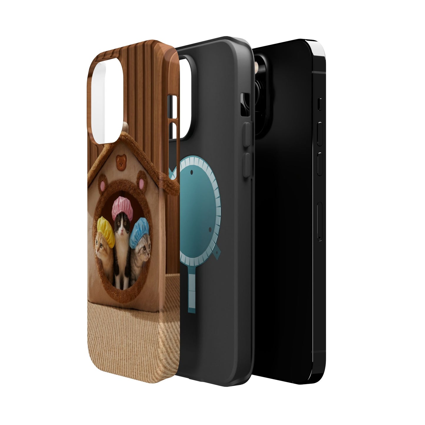 Cute Kittens in Cozy House Phone Case — Magnetic Impact-Resistant Case