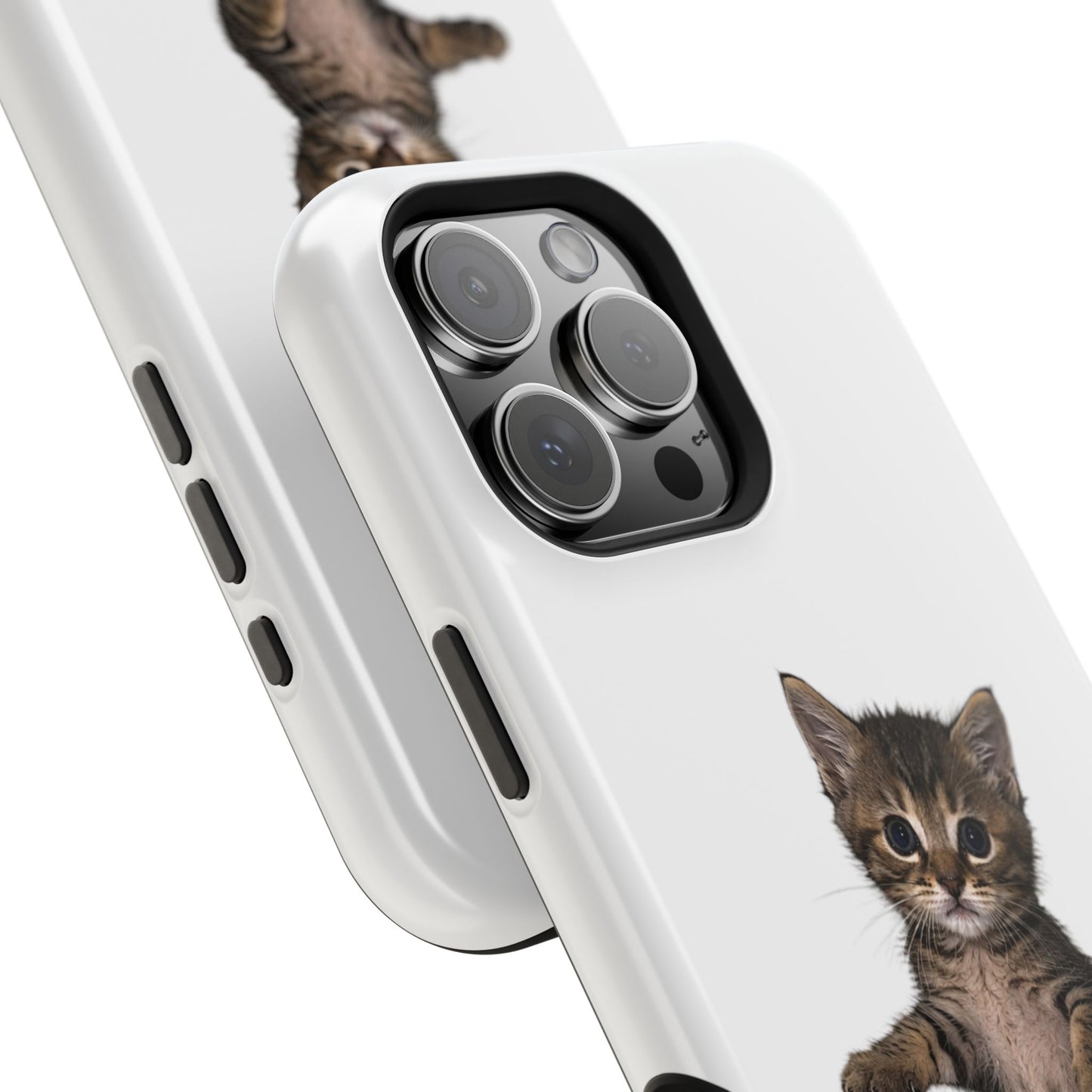 Cute Standing Kitten Magnetic Phone Case