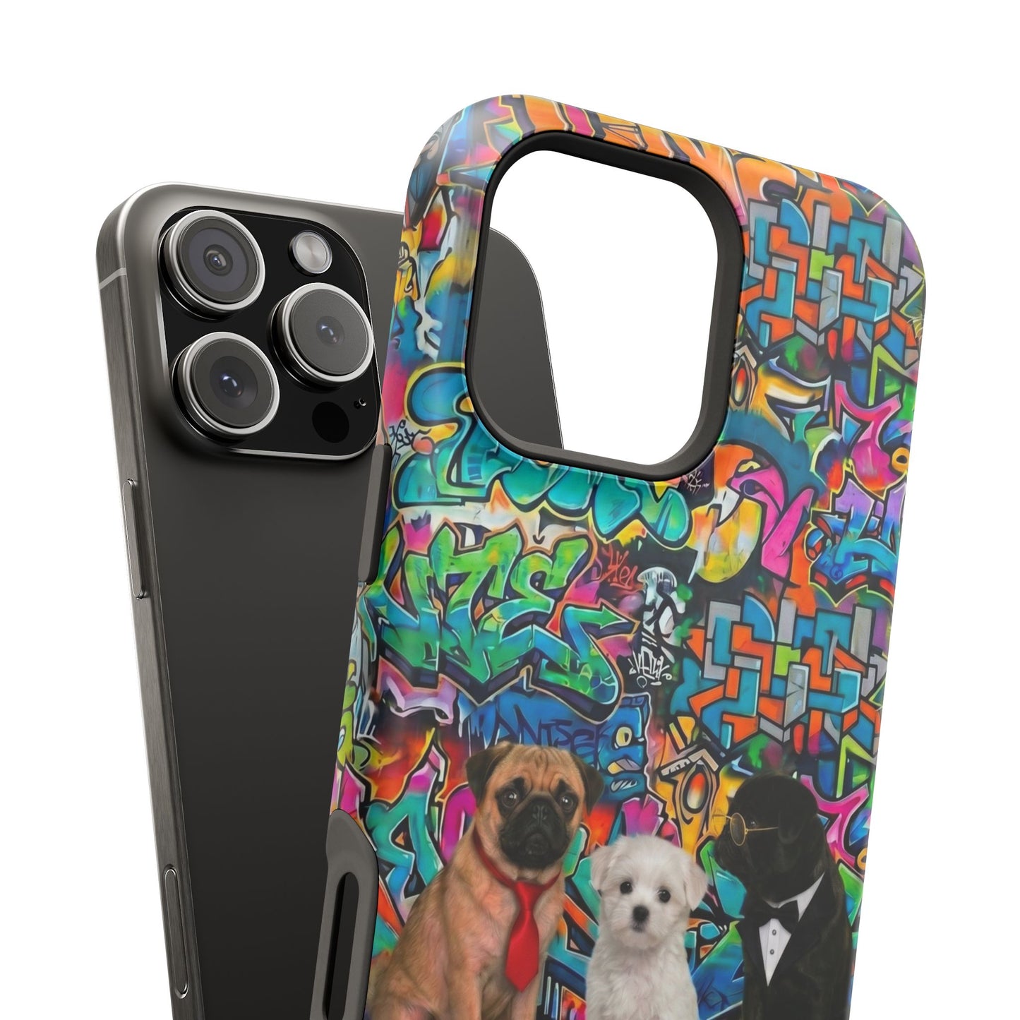 Puppy Squad Graffiti Phone Case — Impact-Resistant Protective Case