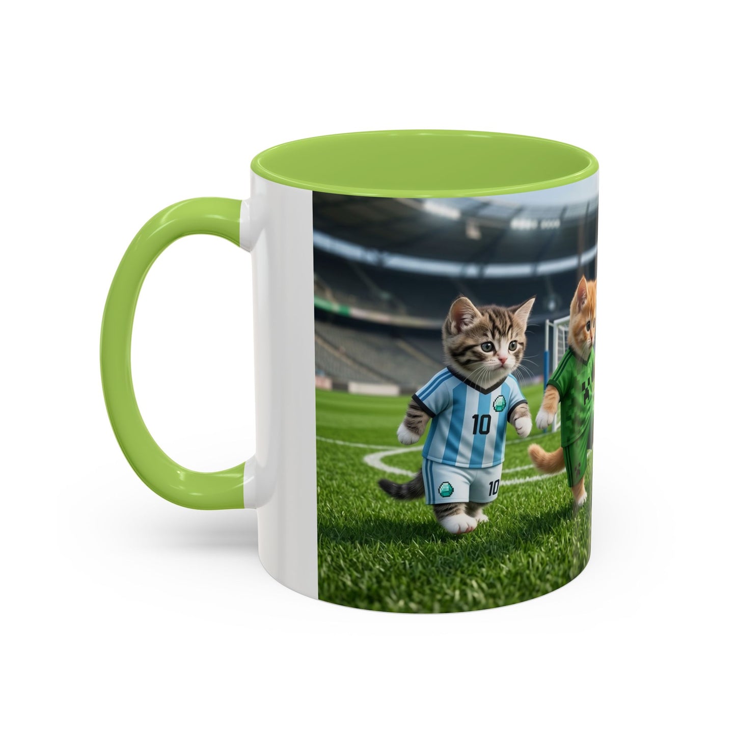 Soccer Kittens Accent Coffee Mug — Cute Cat Soccer Players 11/15oz