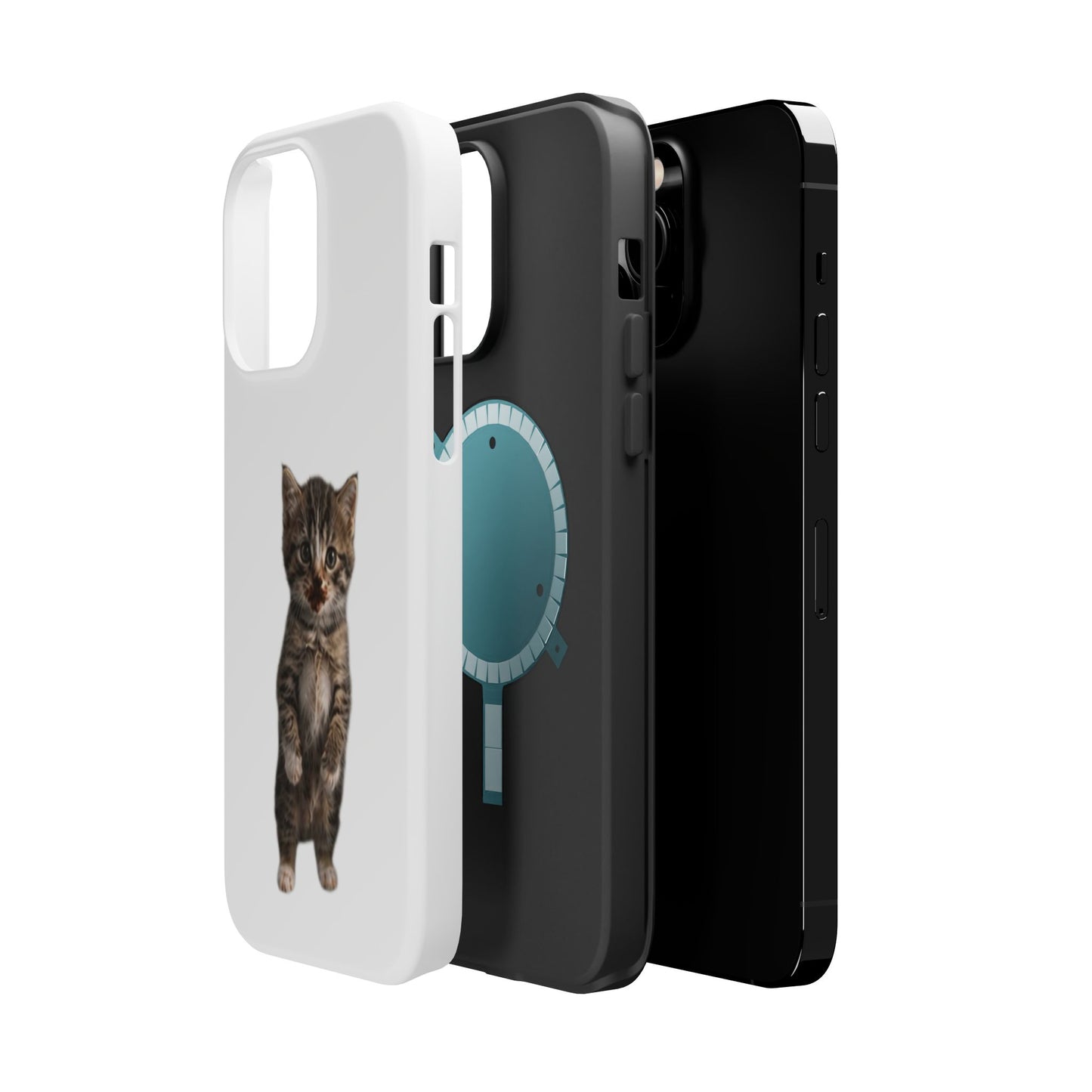 Cute Standing Kitten Magnetic Impact-Resistant Phone Case
