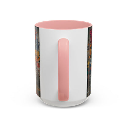 Graffiti Meow Squad Accent Coffee Mug — Cute Kittens ‘Purr-ject’ Street Art Design (11/15oz)