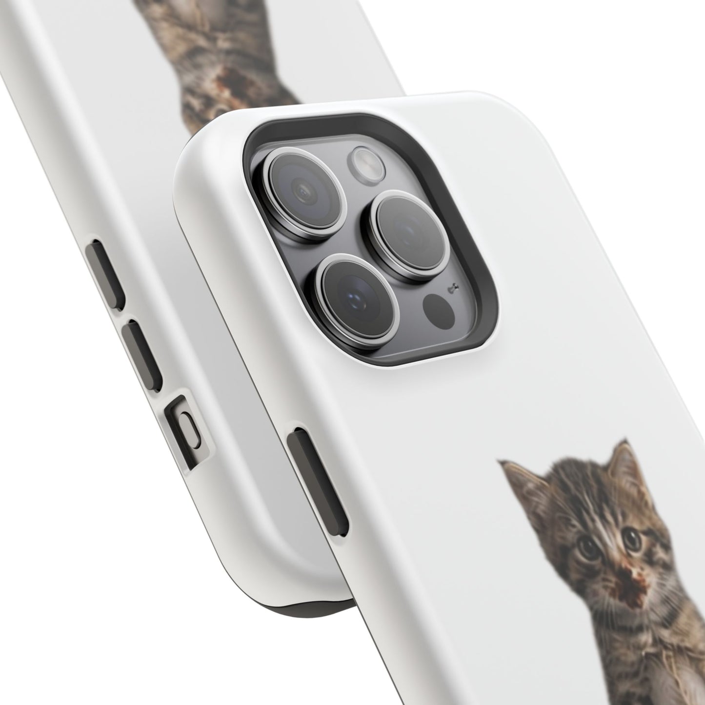 Cute Standing Kitten Magnetic Impact-Resistant Phone Case