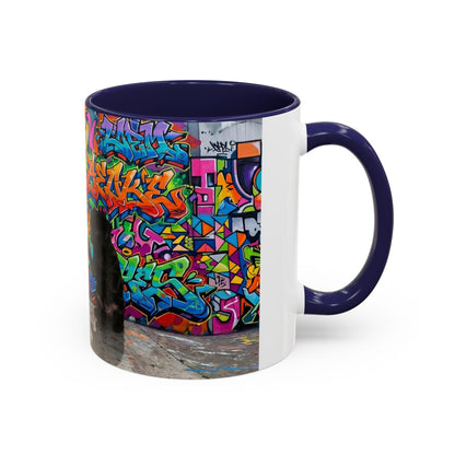 Graffiti Pug Coffee Mug — Colorful Street Art Accent Mug (11/15oz)