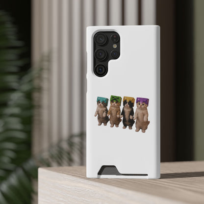 Minecraft Kittens Cat Phone Case with Card Holder