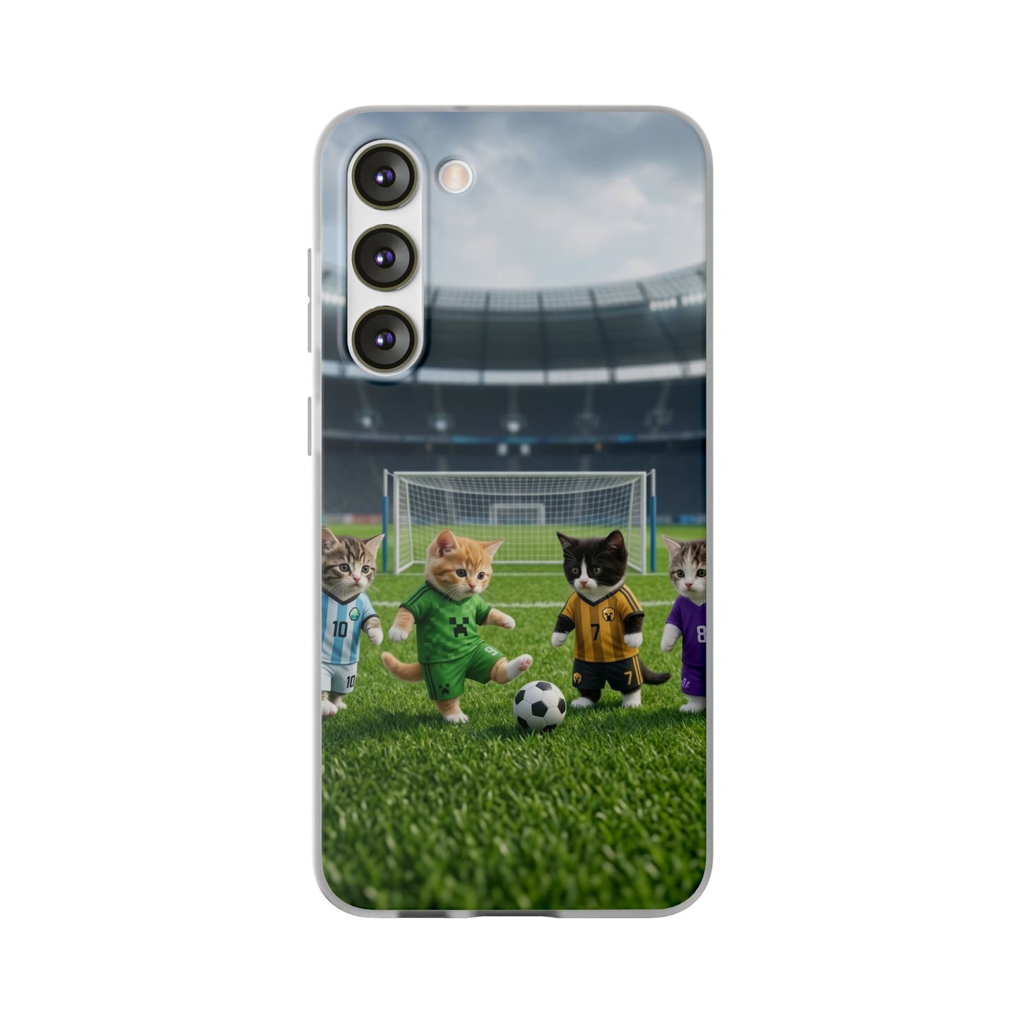 Cute Soccer Cats Phone Case — Kawaii Football Kit iPhone Cover
